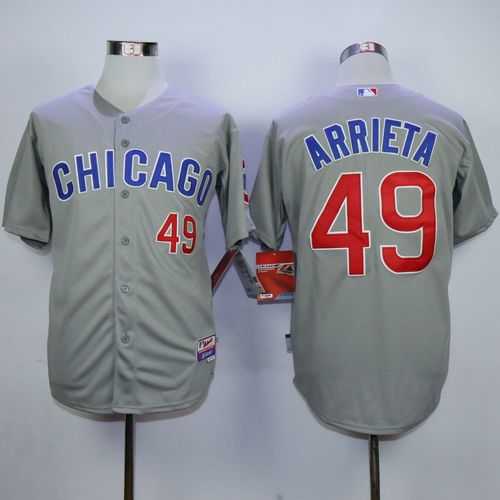 Chicago Cubs #49 Jake Arrieta Grey Road Cool Base Stitched Baseball Jersey,We sell and wholesale Chicago Cubs #49 Jake Arrieta Grey Road Cool Base Stitched Baseball Jersey on line form chian!